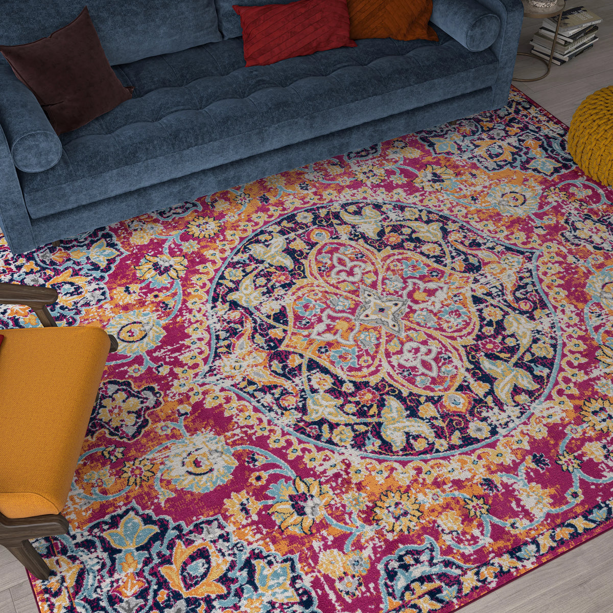 5x8 Medallion Area Rug N611136