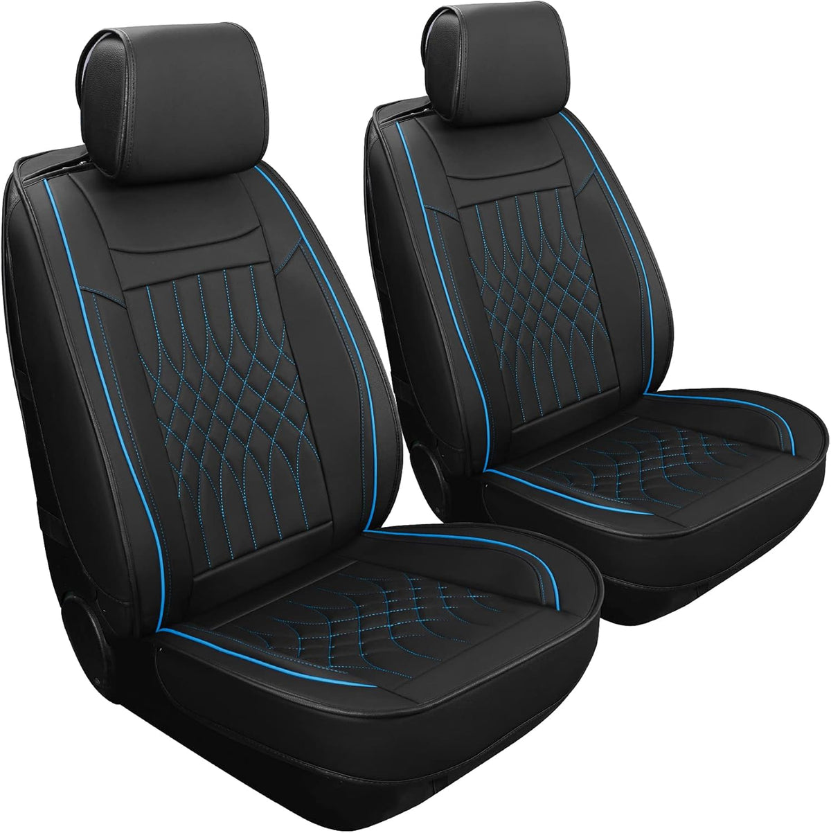 Gray Leatherette Car Seat Covers Full Set 5 Pcs Waterproof P7628