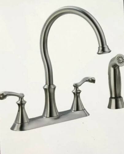 2-Handle Kitchen Faucet Stainless Steel T2977