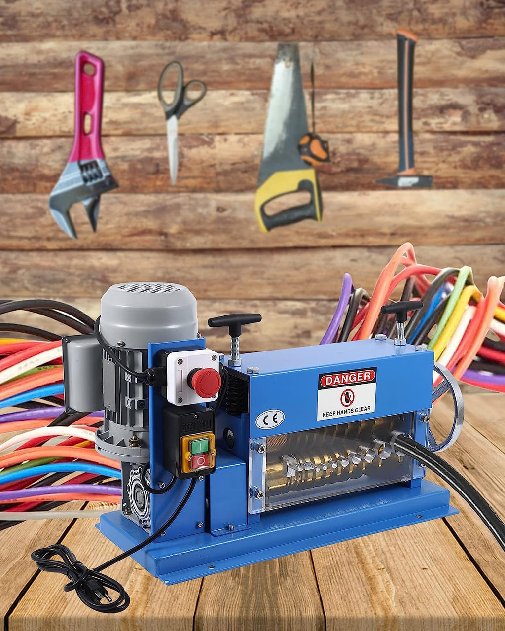 Automatic Wire Stripping Machine for 0.06" -1.5", 75 ft/min, with Extra Manual Crank S3403