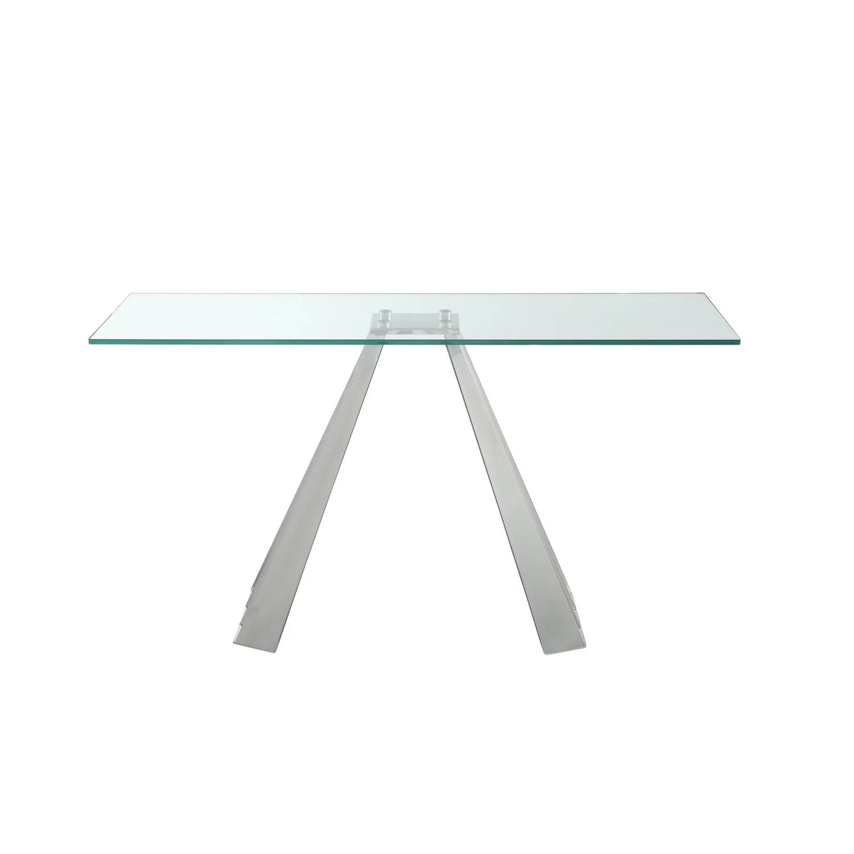Glass Sofa Table with Flare Pyramid Base Q89601