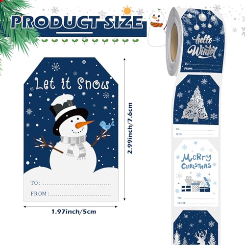 300 Pcs Christmas Gift Stickers Self Adhesive R426355