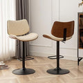 Green Leather Swivel Counter Height Stools Set of 2 W28311