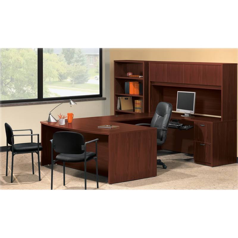 Medium Cherry Laminate Bow Front Desk Shell O20502