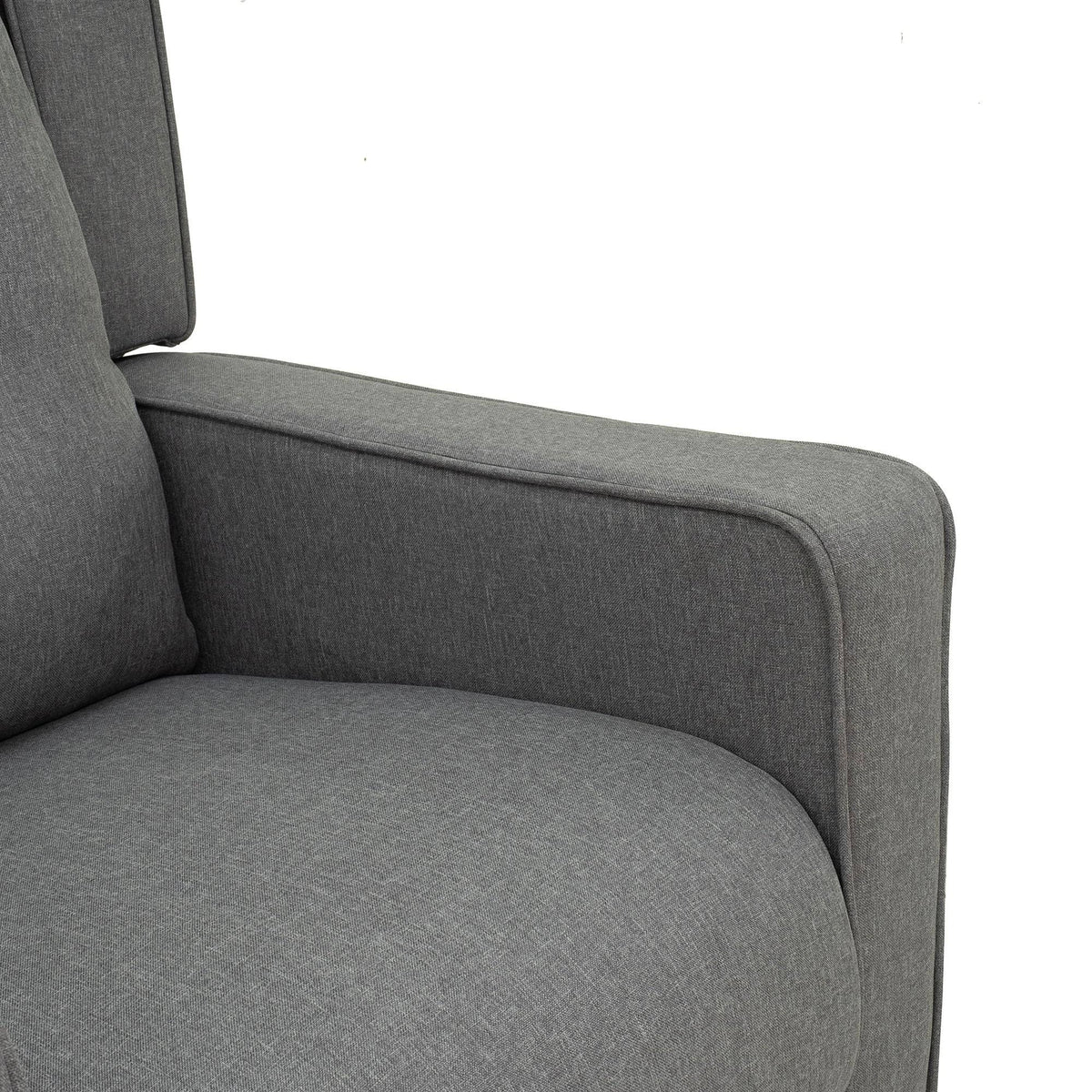 Grey Linen Swivel Gliding Recliner Sofa Chair T930908