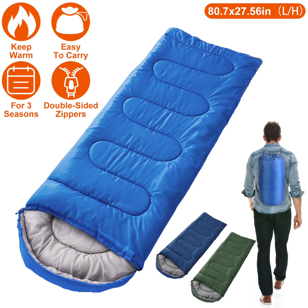 Royal Blue Backpacking Sleeping Bag with Carry Bag A146368