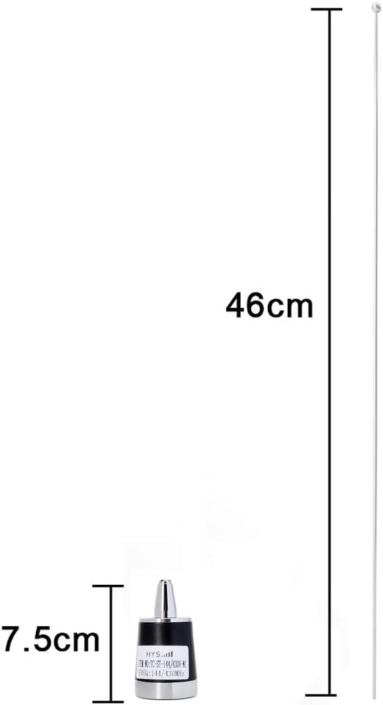 NMO Dual Band 144/430MHz Antenna with 13ft RG58 Coax Cable, Pack of 2 T5610