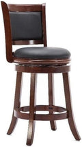 Mid-Century Wood Swivel Stool in Cherry/Black M47683
