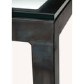 White Marbled Quartz Top Bar Table with Steel Base D85484