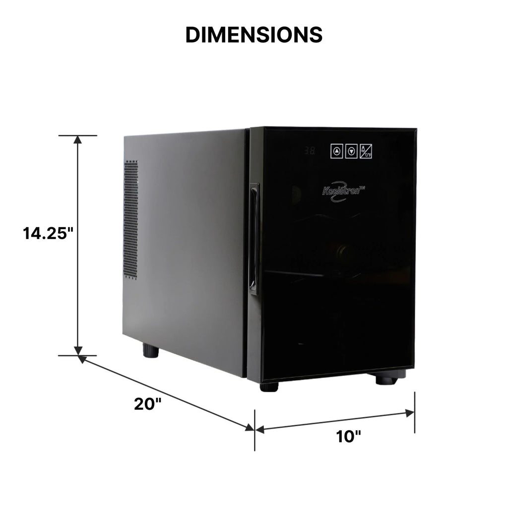 6-Bottle Wine Cooler with Wine Rack and Temp. Control A295393