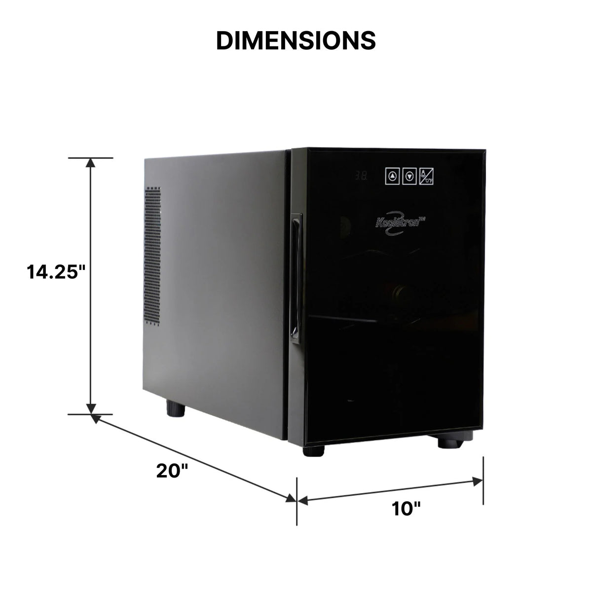 6-Bottle Wine Cooler with Wine Rack and Temp. Control A295393