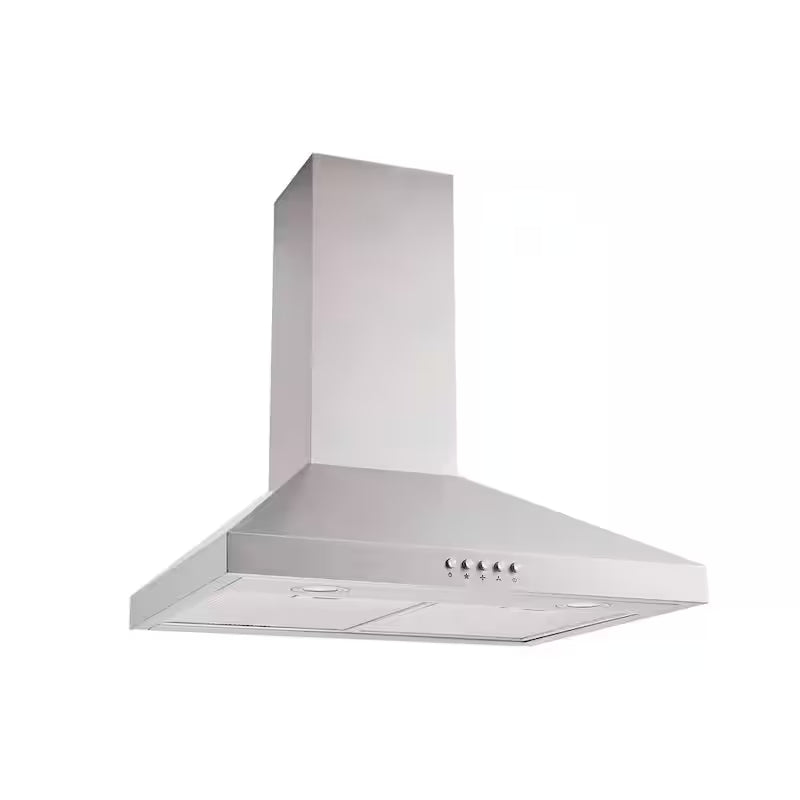 30 in. 350CFM Convertible Pyramid Wall Mount Range Hood in Stainless Steel V8619