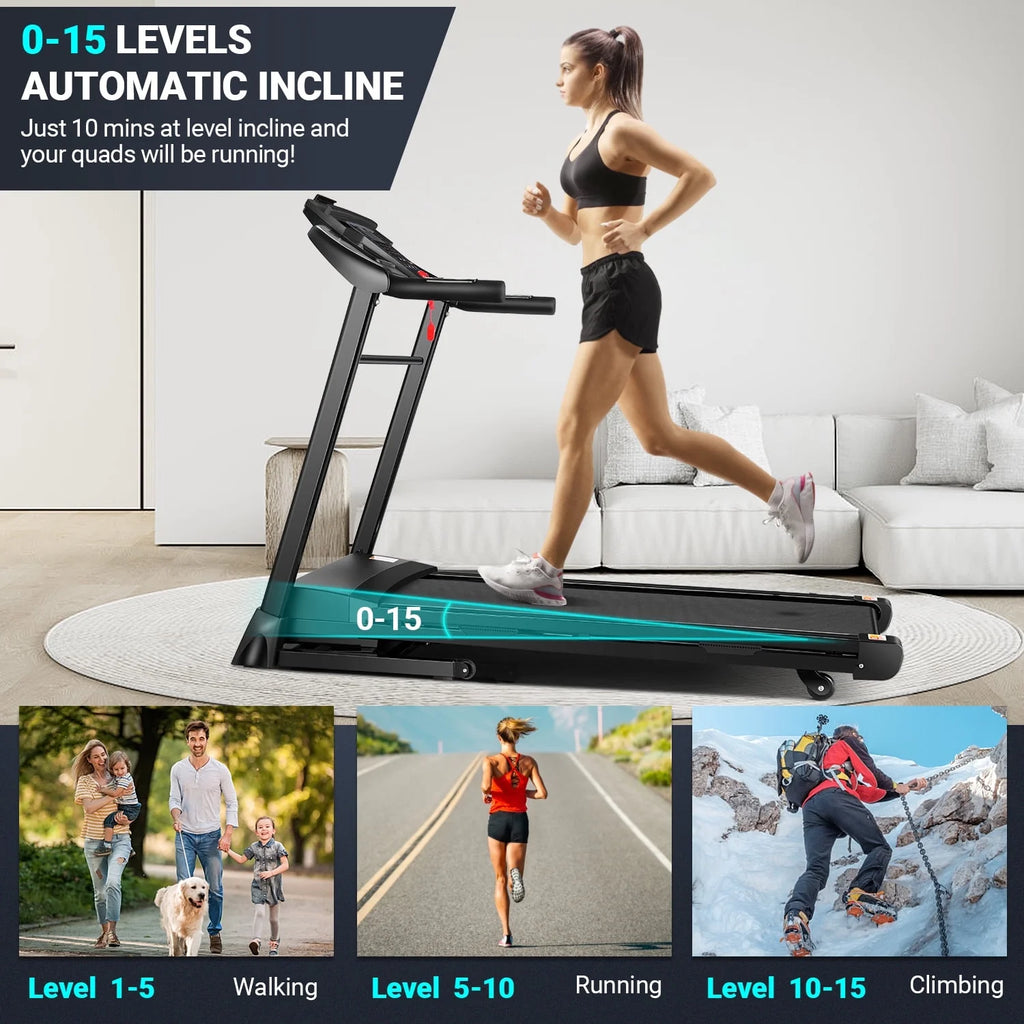 3.25 HP Folding Treadmill with 15-Level Inclines P51313