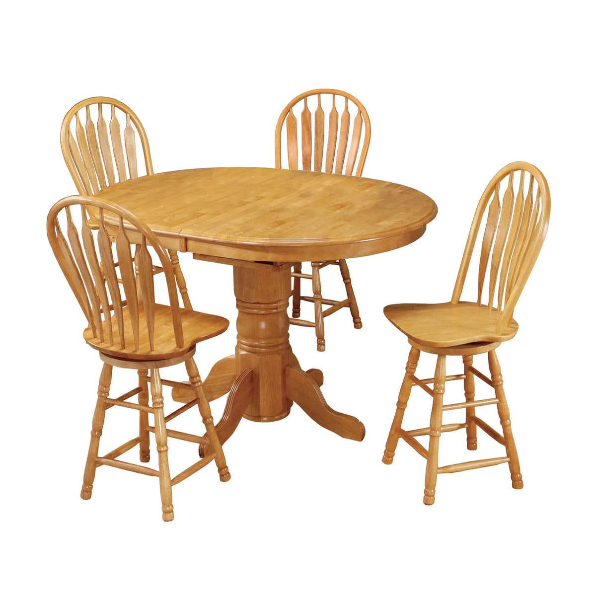 Oak Extendable Wood Pub Table Y74795