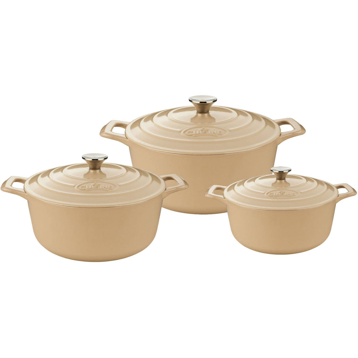 6-Piece Round Cast Iron Casserole Set H879