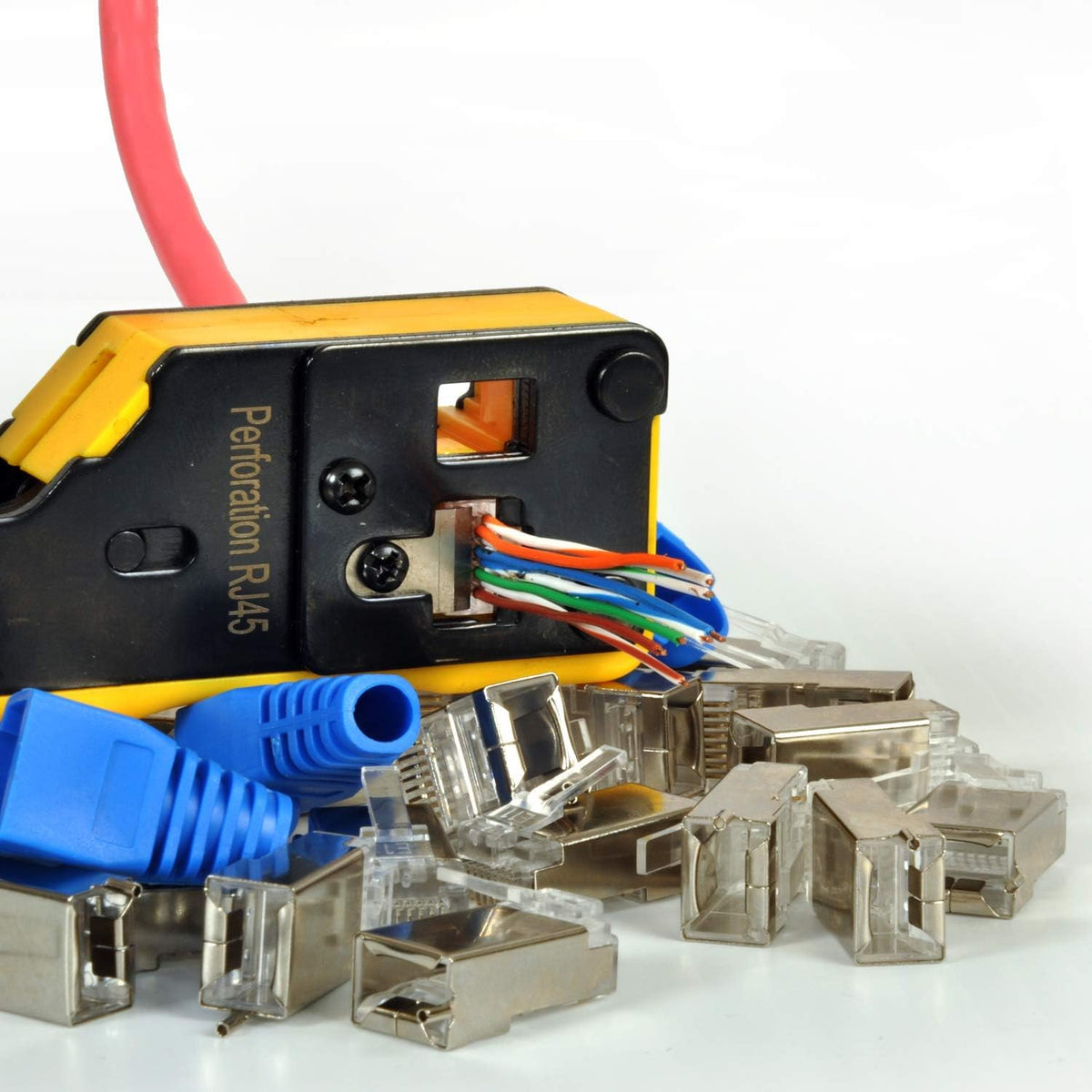 Pass-Through Crimper for UTP/FTP Cable Connector, Pack of 2 F805