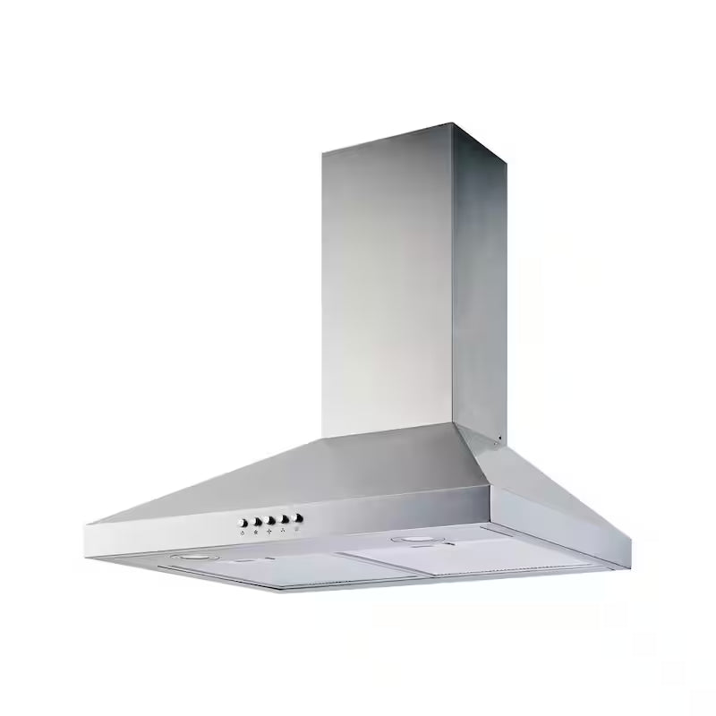30 in. 350CFM Convertible Pyramid Wall Mount Range Hood in Stainless Steel V8619