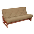 Khaki Suede Gel Memory Foam Futon Mattress D18366