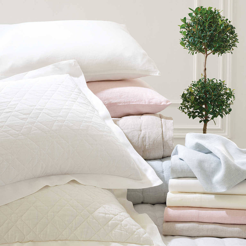 King Washed Linen Ivory Quilt Y7391
