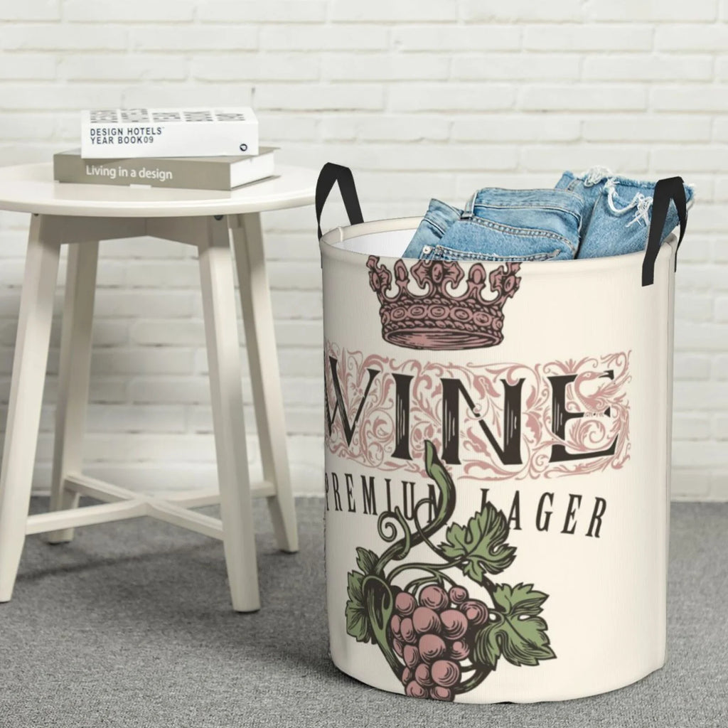 Wine Collapsible Laundry Hamper T1544