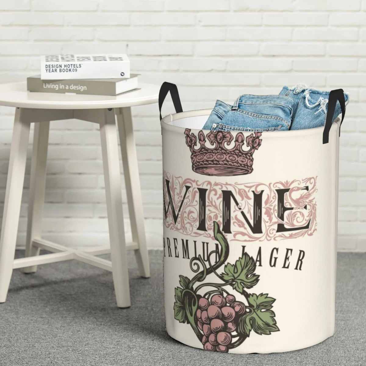 Wine Collapsible Laundry Hamper T1544
