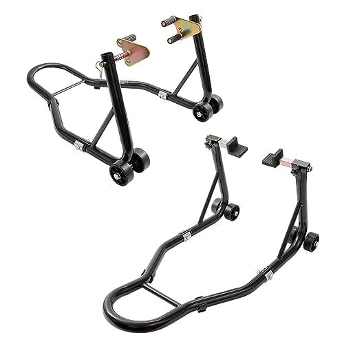 850lbs Motorcycle Stand Lift Front Rear Combo Black N189941