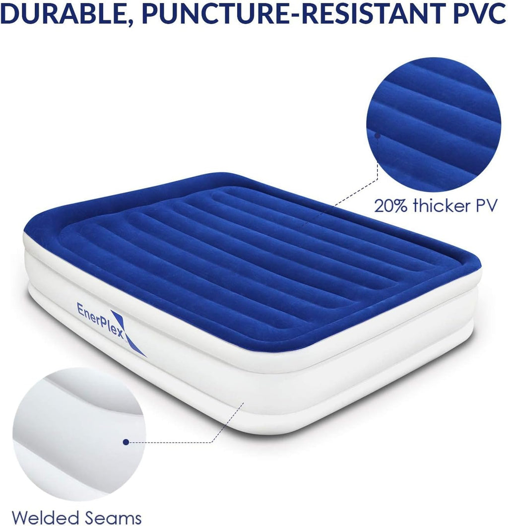 Luxury Queen Inflatable Air Mattress with Built-in Dual Pump P24180