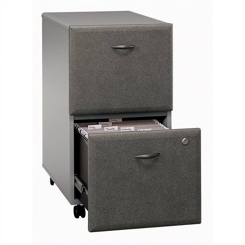 Pewter 2 Drawer Mobile File Cabinet T116337