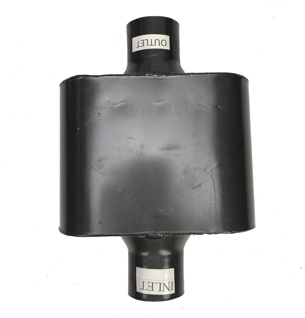Pair of Single Chamber Performance Race Muffler 3" Center Universal Steel Muffler Pack of 2 B510039