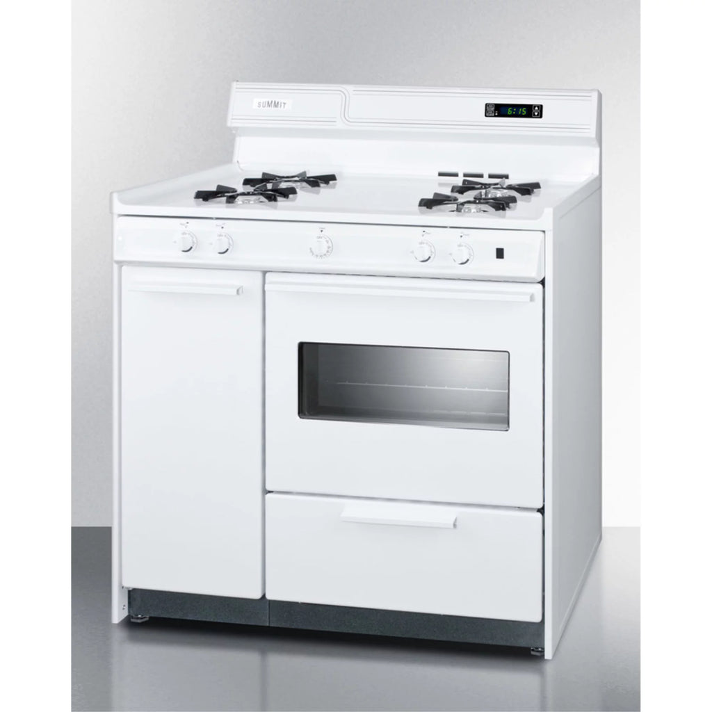 36" White Gas Range with Open Burners Y10818