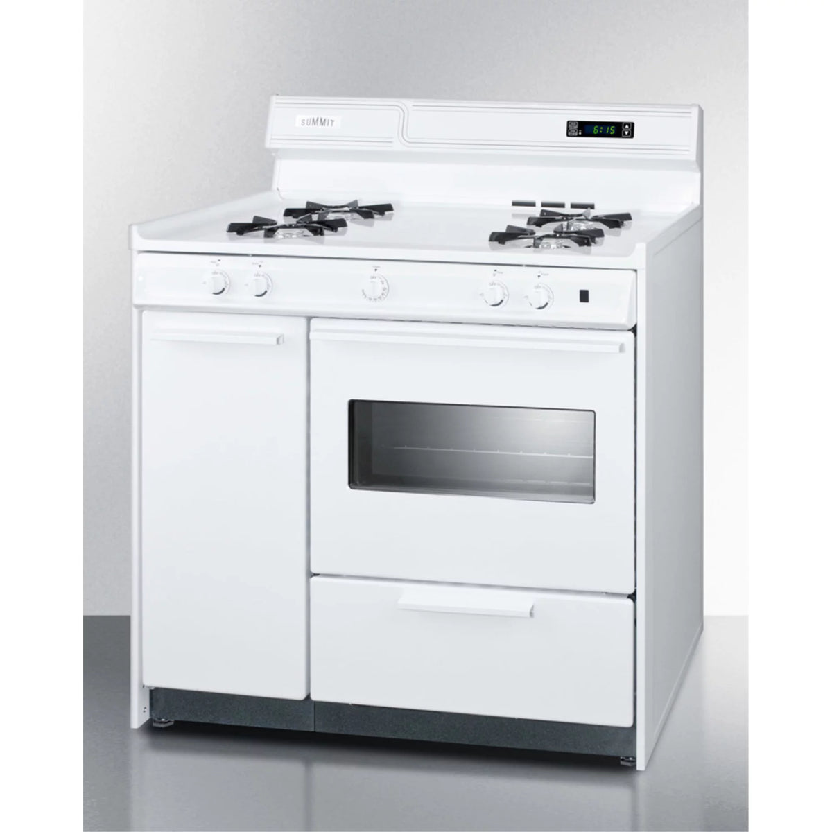 36" White Gas Range with Open Burners Y10818