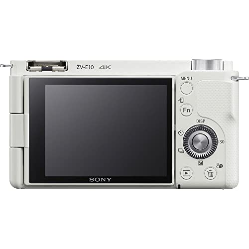 White Mirrorless Camera with 16-50mm Lens W3748