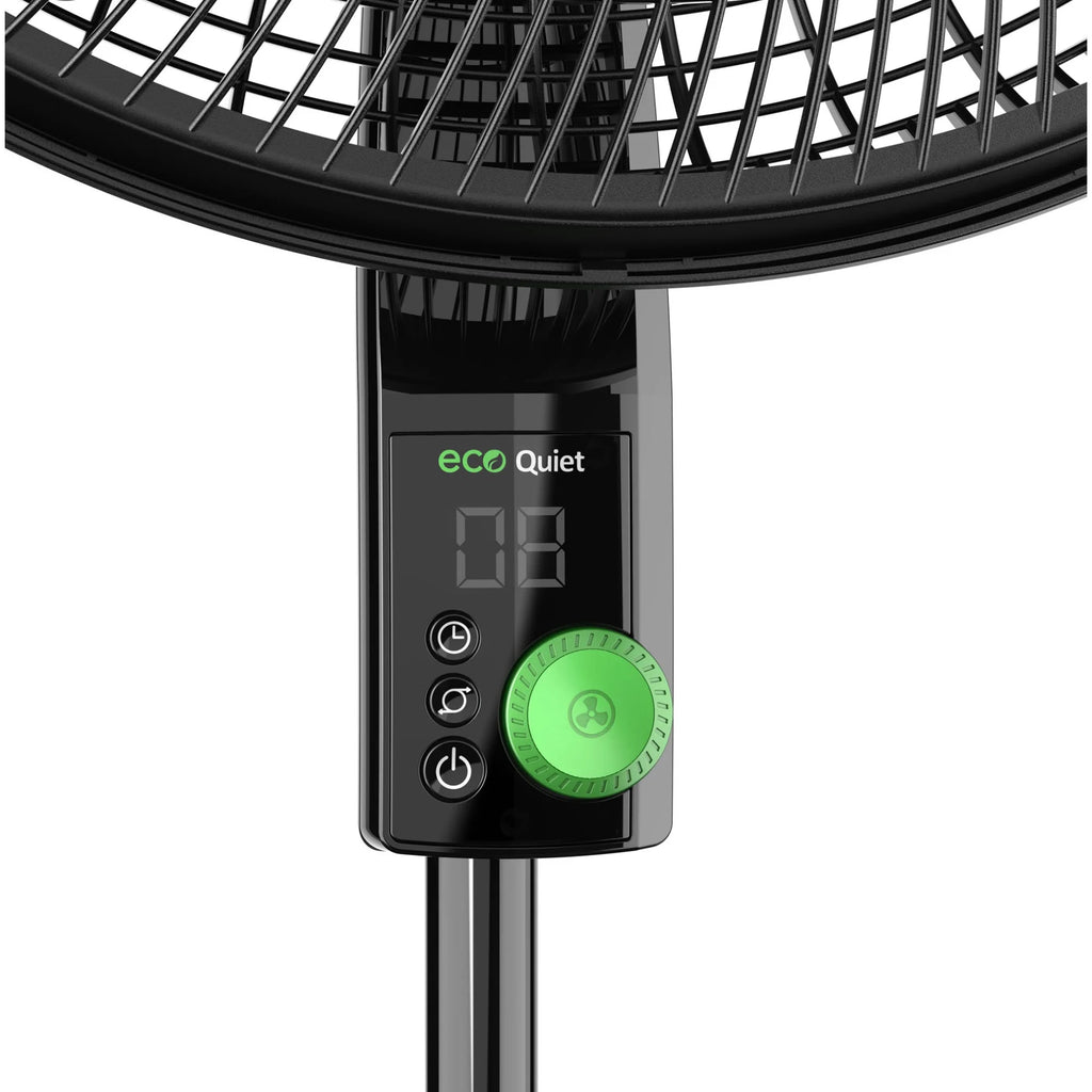 18" DC Motor Pedestal Fan with Remote, Black T450