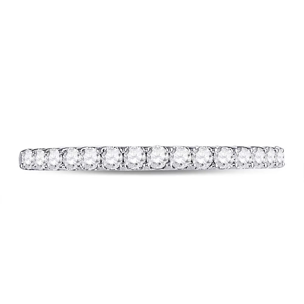 14kt White Gold Diamond Wedding Band 1/4 Cttw K3876