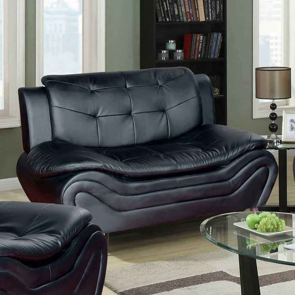 3 Piece Modern Sofa Set, BLACK B118992