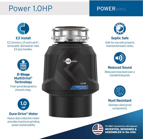 1 HP Continuous Feed Garbage Disposal S985