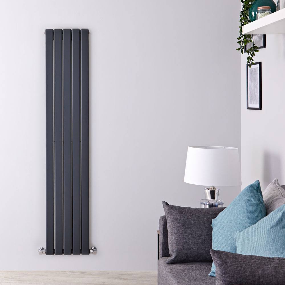 Anthracite Vertical Hot Water Radiator B9959