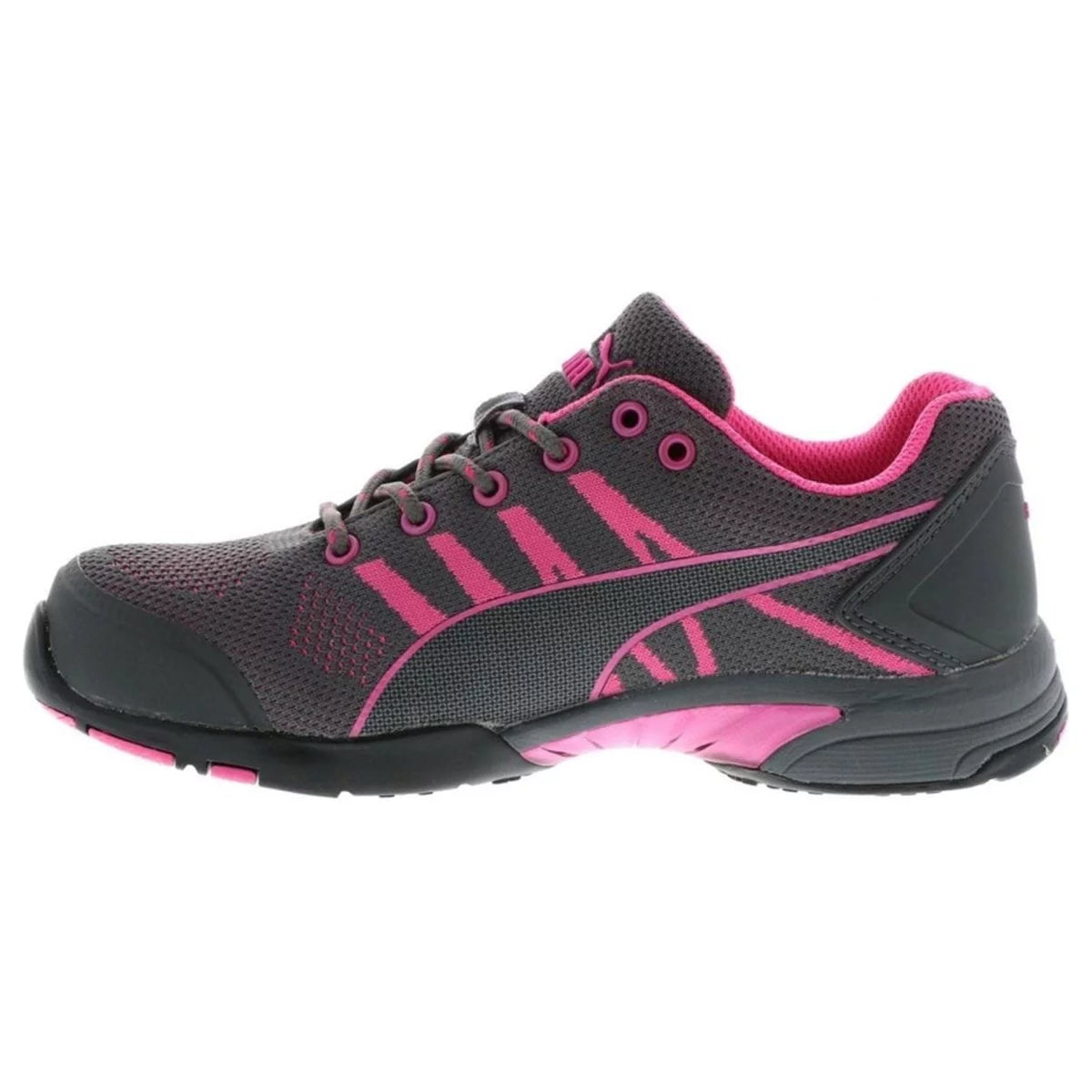 Pink Steel Toe Knit Safety Shoe T626