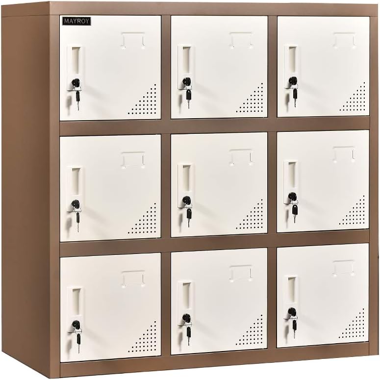 White Steel Storage Locker Cabinet V84572