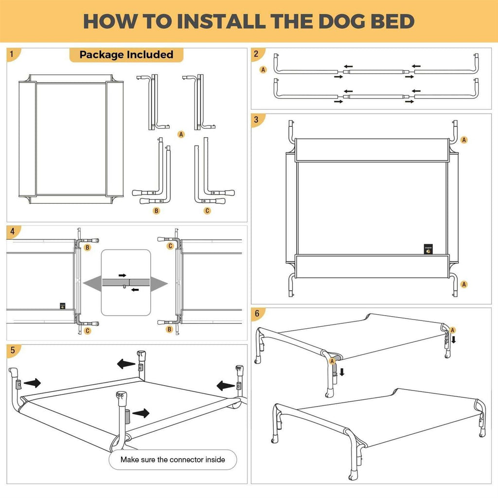 Elevated Dog Bed with Washable Mesh J891