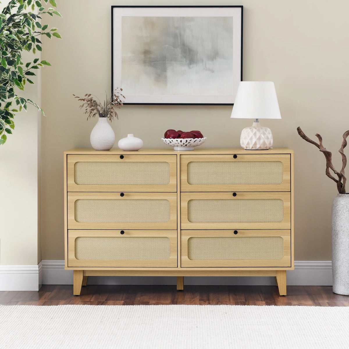 Wooden 6 Drawer Dresser Y8043