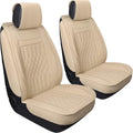 Gray Leatherette Car Seat Covers Full Set 5 Pcs Waterproof P7628