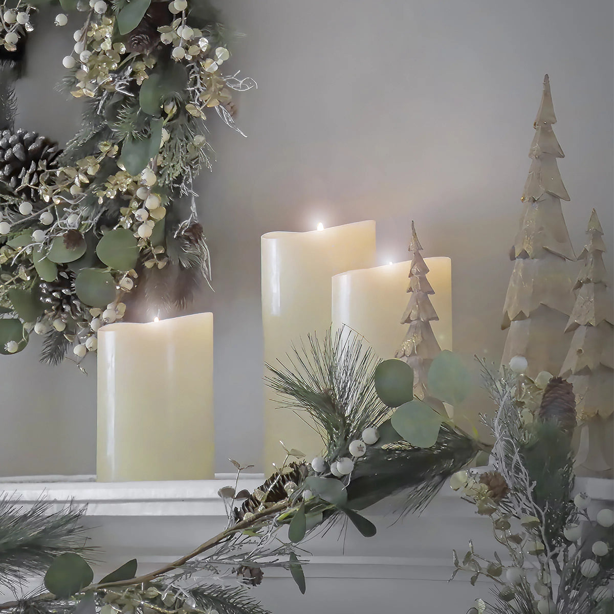 Flameless Candle with Remote, Ivory, 10 in X8393