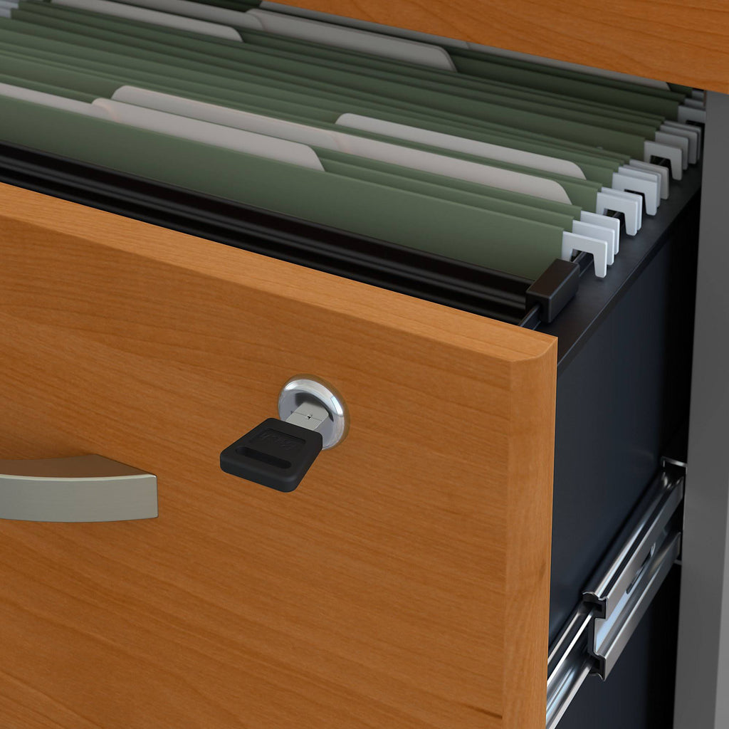 Natural Cherry 2-Drawer Mobile Filing Cabinet R664325