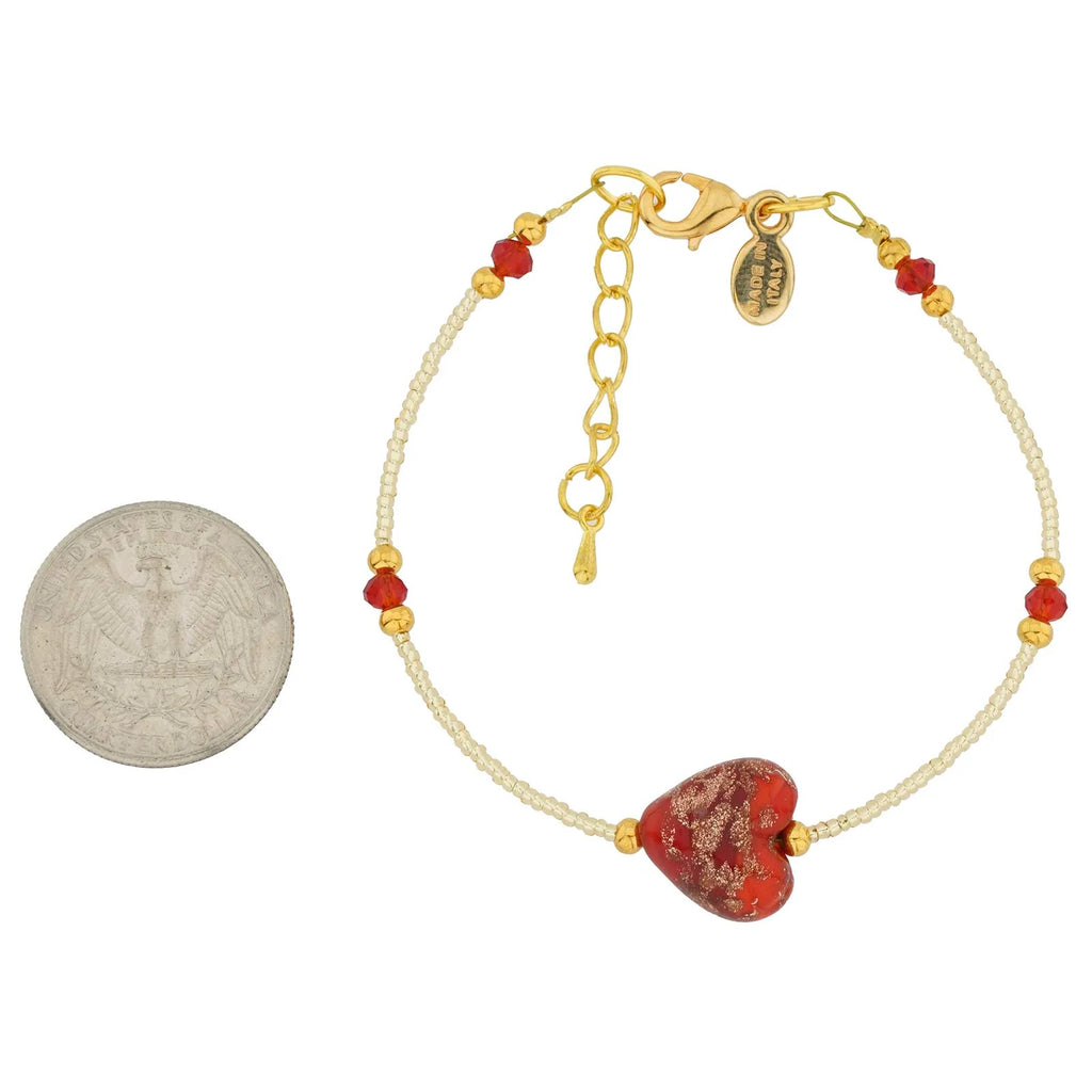 Murano Glass Heart Bracelet M335352