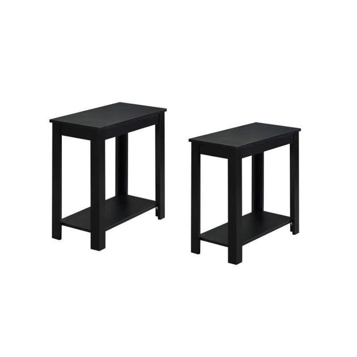 Black Chairside End Table Set of 2 R10147