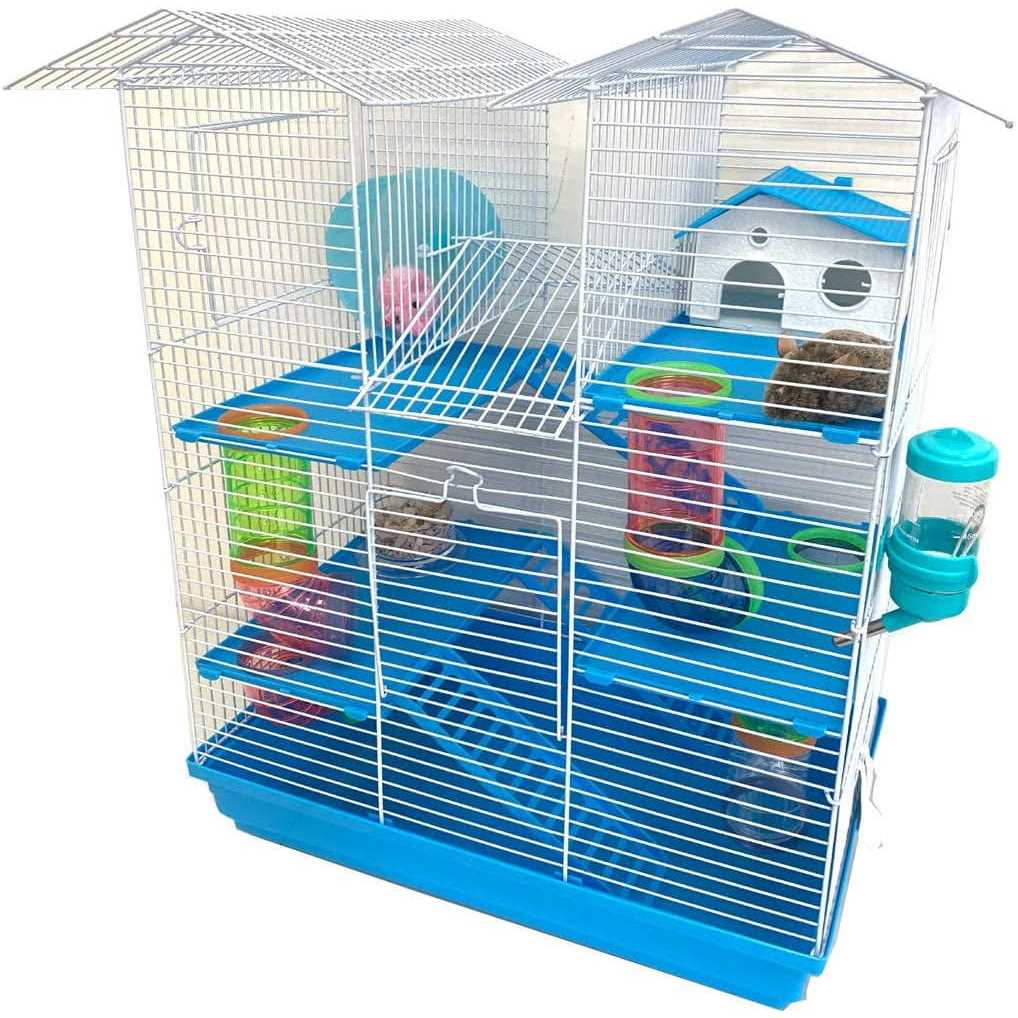 Pink 5-Levels Hamster Mouse Cage with Crossover Tube B319