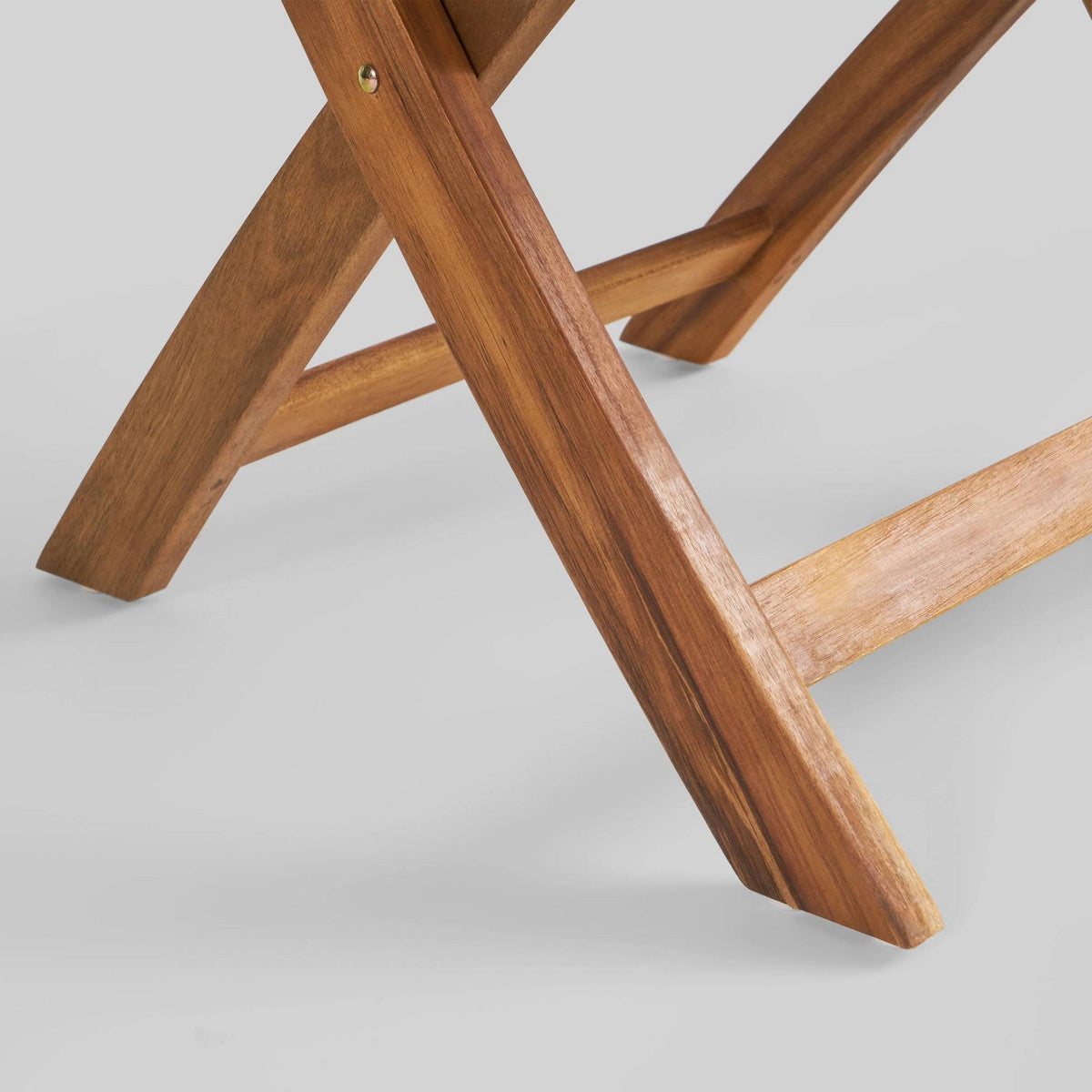 2pk Acacia Wood Foldable Patio Bistro Chairs Teak K662