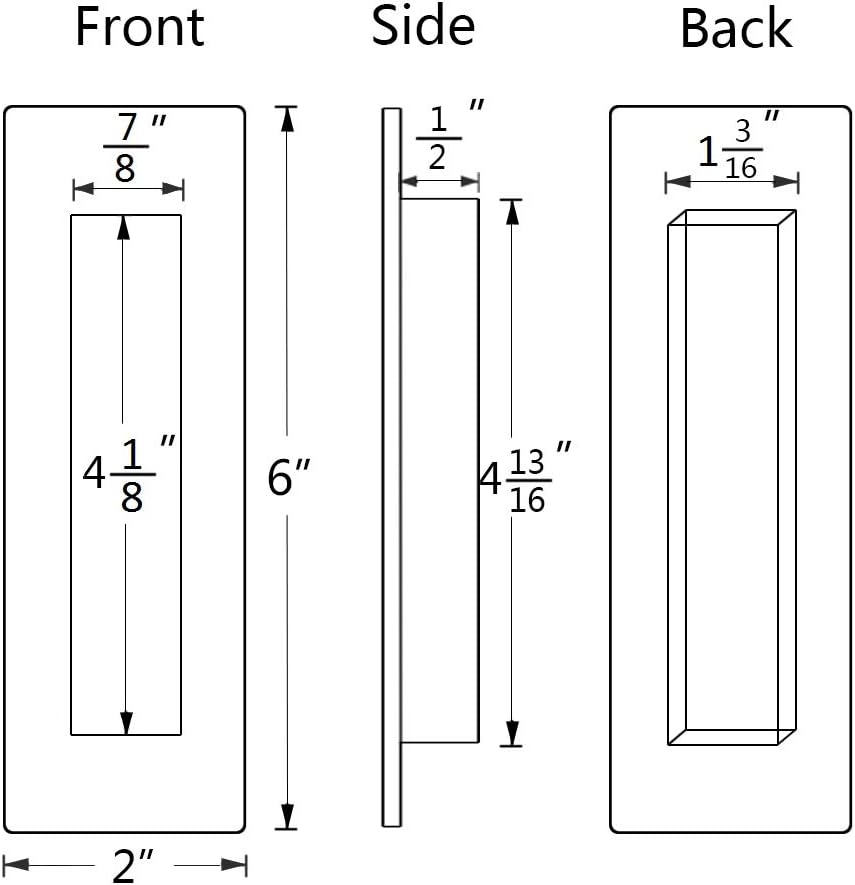Oil Rubbed Bronze Flush Pull (6 Pack) X6439