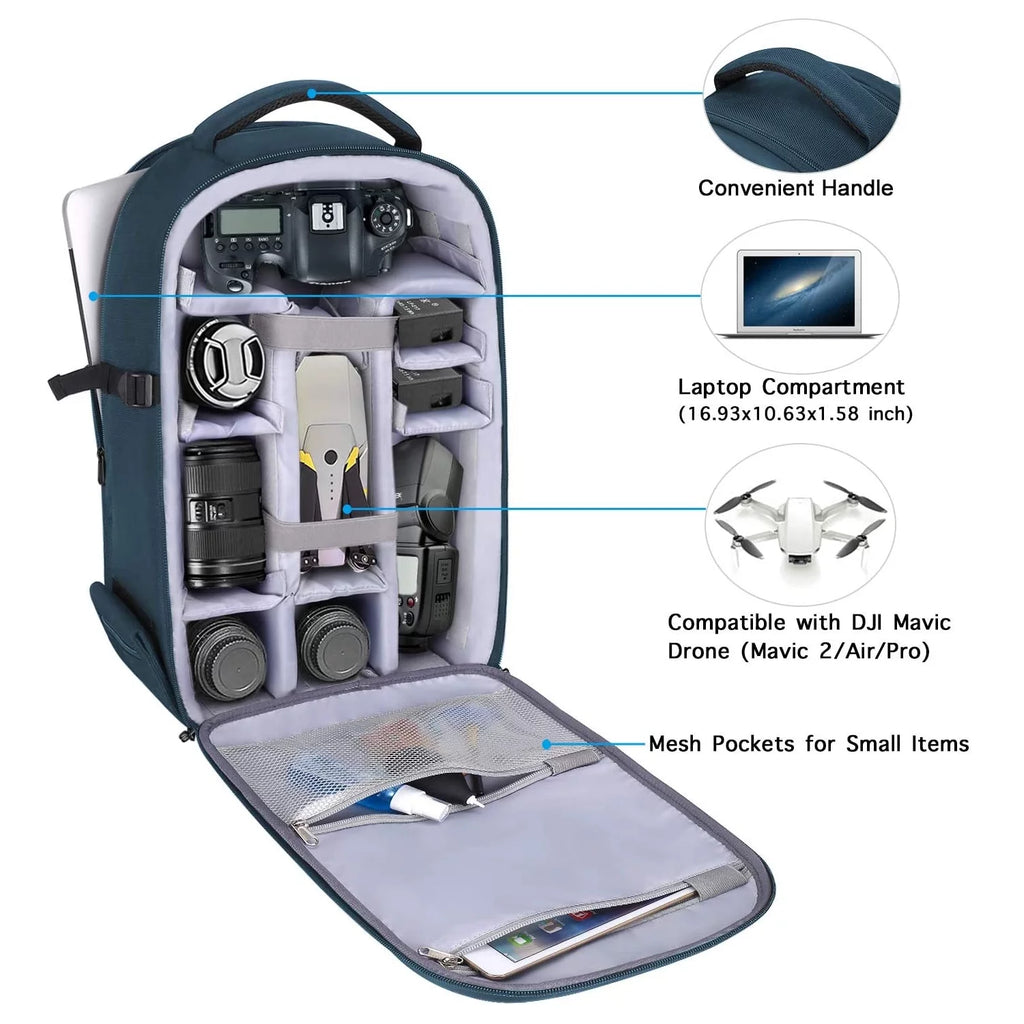 Waterproof Hardshell Camera Backpack with Tripod Holder C35318